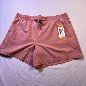 Pacific Trail Women's Athletic Pull-On Drawstring Shorts, Vintage Pink, Size XXL